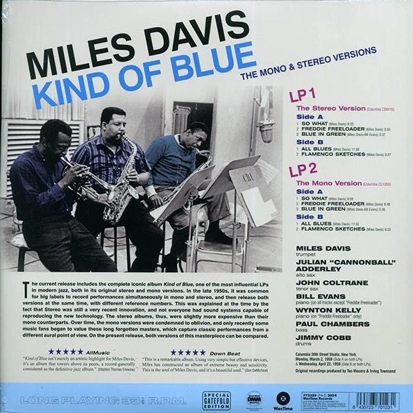 Miles Davis - Kind Of Blue: The Mono & Stereo Versions (mono+stereo) (ltd. ed.) (2xLP) (LP) - PureSound Records