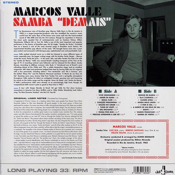 Marcos Valle - Samba Demais (+6 bonus tracks) (ltd. ed.) (LP) - PureSound Records