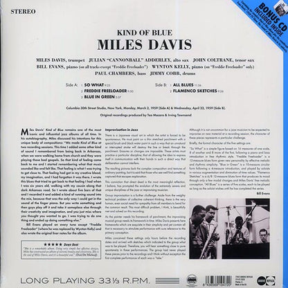 Miles Davis - Kind Of Blue (ltd. ed.) (180g) (LP) - PureSound Records