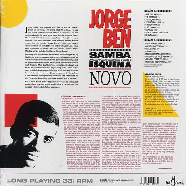 Jorge Ben - Samba Esquema Novo (+5 bonus tracks) (ltd. ed.) (LP) - PureSound Records
