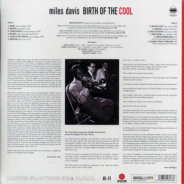 Miles Davis - Birth Of The Cool (ltd. ed.) (180g) (LP) - PureSound Records