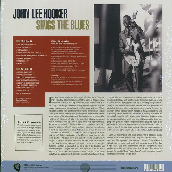 John Lee Hooker - John Lee Hooker Sings The Blues (+6 bonus tracks) (ltd. ed.) (LP) - PureSound Records
