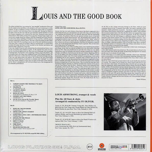 Louis Armstrong & His All-Stars, The Sy Oliver Choir - Louis And The Good Book (+bonus track) (ltd. ed.) (180g) (LP) - PureSound Records