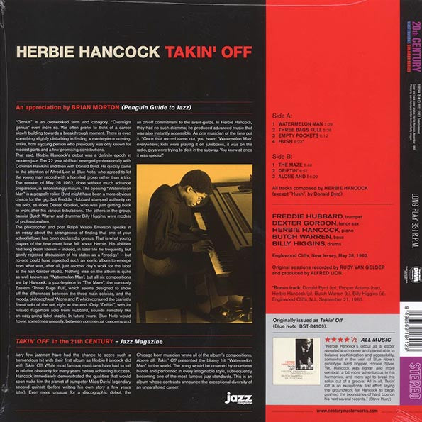 Herbie Hancock - Takin' Off (+bonus track) (ltd. ed.) (180g) (LP) - PureSound Records