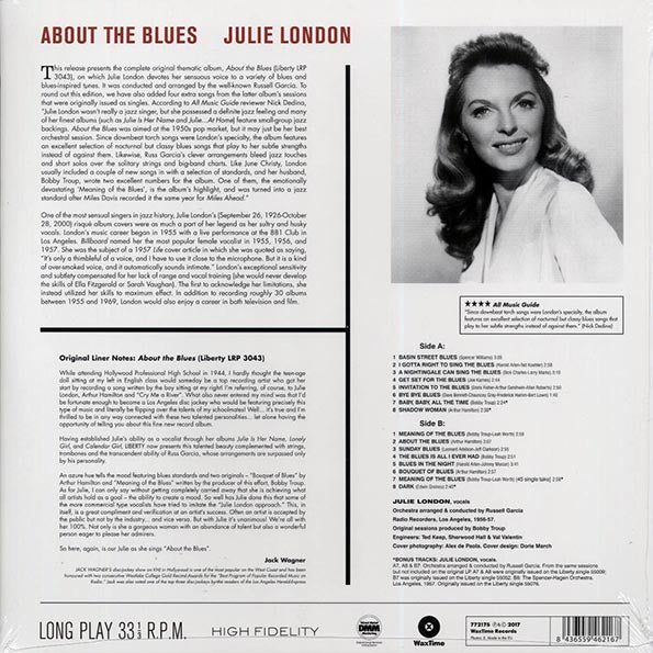 Julie London - About the Blues (+4 bonus tracks) (ltd. ed.) (LP) - PureSound Records