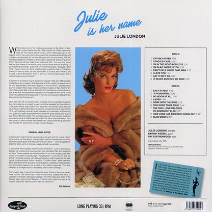 Julie London - Julie Is Her Name (+4 bonus tracks) (ltd. ed.) (LP) - PureSound Records