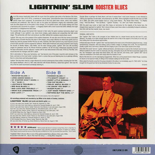 Lightnin' Slim - Rooster Blues (+6 bonus tracks) (ltd. ed.) (LP) - PureSound Records