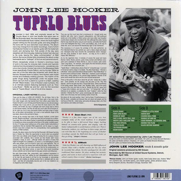 John Lee Hooker - Tupelo Blues (+2 bonus tracks) (ltd. ed.) (LP) - PureSound Records