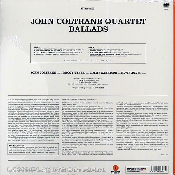 John Coltrane Quartet - Ballads (+bonus track) (ltd. ed.) (180g) (LP) - PureSound Records