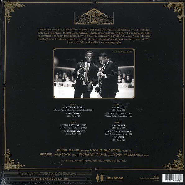 Miles Davis Quintet - Live At The Oriental Theatre 1966 (ltd. ed.) (2xLP) (LP) - PureSound Records