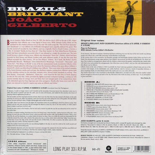 Joao Gilberto - Brazil's Brilliant (+3 bonus tracks) (ltd. ed.) (LP) - PureSound Records