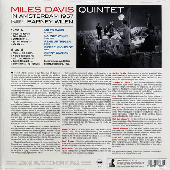 Miles Davis, Barney Wilen - In Amsterdam 1957 (ltd. ed.) (LP) - PureSound Records