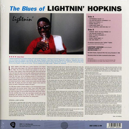 Lightnin' Hopkins - The Blues Of Lightnin' Hopkins (+bonus track) (ltd. ed.) (LP) - PureSound Records