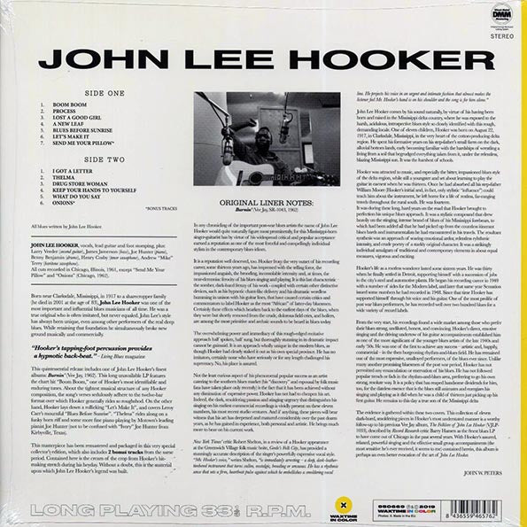 John Lee Hooker - Burnin' (+2 bonus tracks) (ltd. ed.) (180g) (LP) - PureSound Records