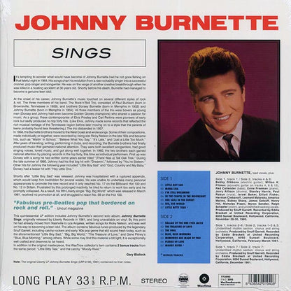 Johnny Burnette - Sings (+2 bonus tracks) (ltd. ed.) (LP) - PureSound Records