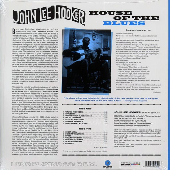 John Lee Hooker - House Of The Blues (+2 bonus tracks) (ltd. ed.) (180g) (LP) - PureSound Records