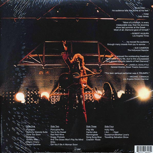 Neil Diamond - Hot August Night: Recorded In Concert At The Greek Theatre, Los Angeles (2xLP) (LP) - PureSound Records