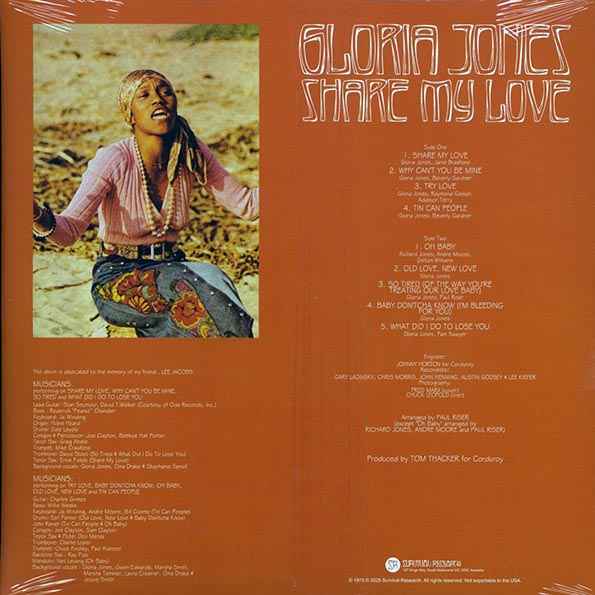 Gloria Jones - Share My Love (LP)