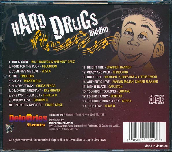 Buju Banton, Anthony B, Chuck Fender, Sizzla, Etc. - Hard Drugs Riddim (CD)