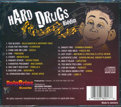 Buju Banton, Anthony B, Chuck Fender, Sizzla, Etc. - Hard Drugs Riddim (CD)