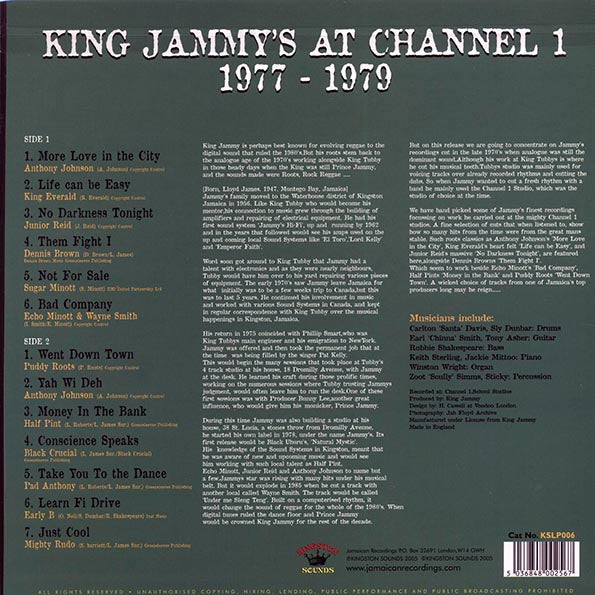 Jr. Reid, Half Pint, Wayne Smith, Pad Anthony, Etc. - King Jammy At Channel One (LP) - PureSound Records
