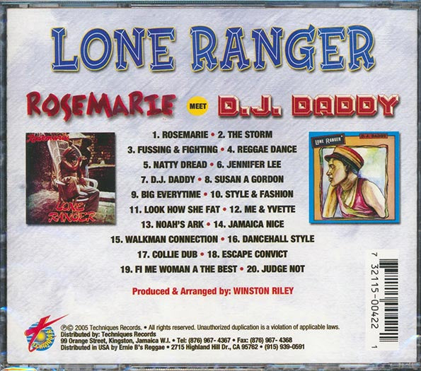 Lone Ranger - Rosemarie + DJ Daddy (2 albums on 1 CD) (CD)
