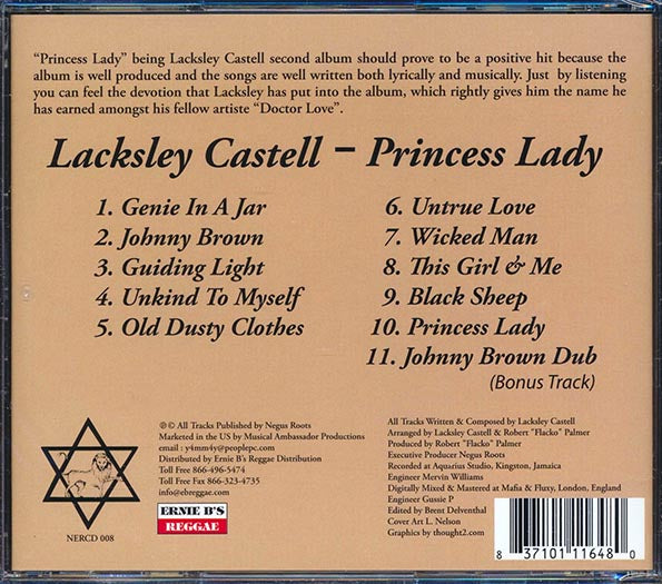 Lacksley Castell - Princess Lady (CD)