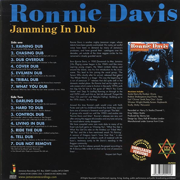Ronnie Davis - Jamming In Dub (LP)