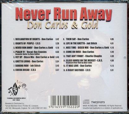 Don Carlos - Never Run Away (CD)