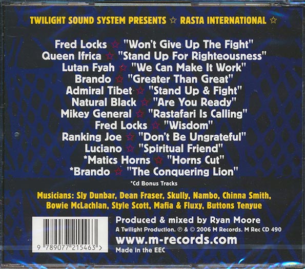 Luciano, Fred Locks, Lutan Fyah, Etc. - Rasta International (CD)