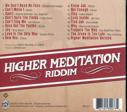 Sizzla, Jah Sun, Tony Rebel, Queen Ifrica, Etc. - Higher Meditation Riddim (CD)