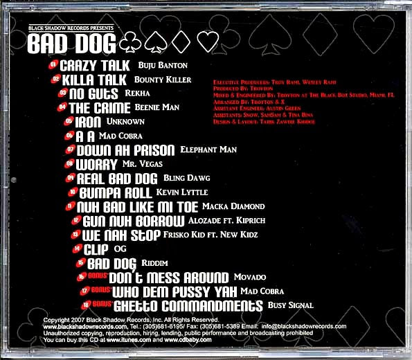 Buju Banton, Busy Signal, Bounty Killer, Mad Cobra, Etc. - Bad Dog (CD)