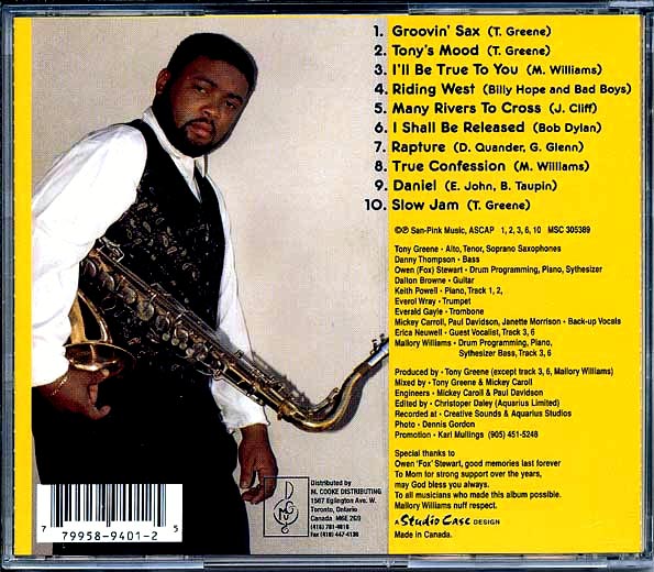 Tony Greene - Groovin Sax (CD)