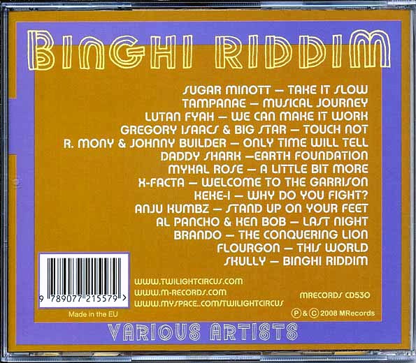 Sugar Minott, Gregory Isaacs, Lutan Fyah, Michael Rose, Etc. - Binghi Riddim (CD)