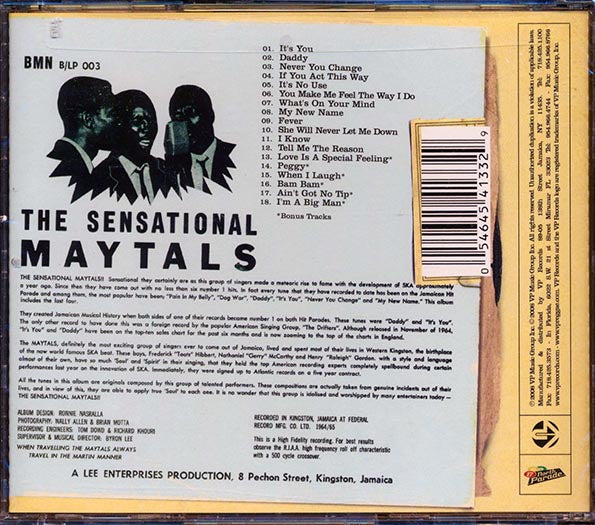 Toots & The Maytals - The Sensational Maytals (CD)