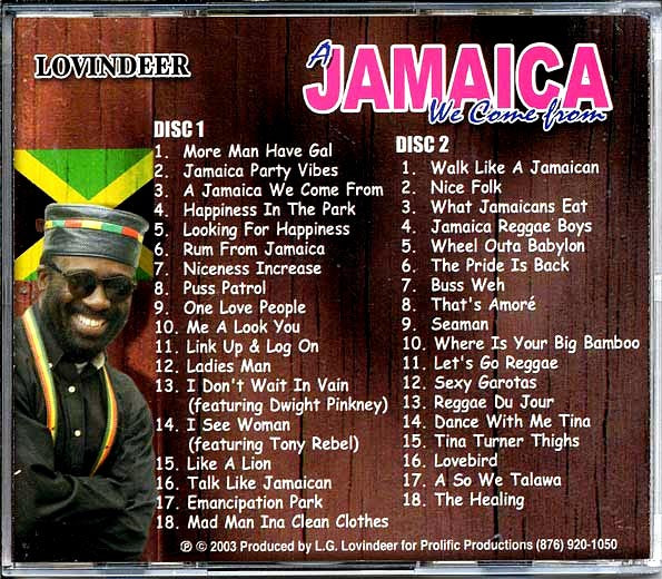 Lovindeer - A Jamaica We Come From (36 tracks) (CD)