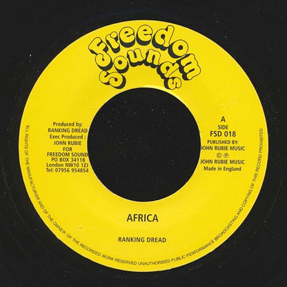 Ranking Dread - Africa  /  King Tubby - Tubbys Dub Plate Mix (7")