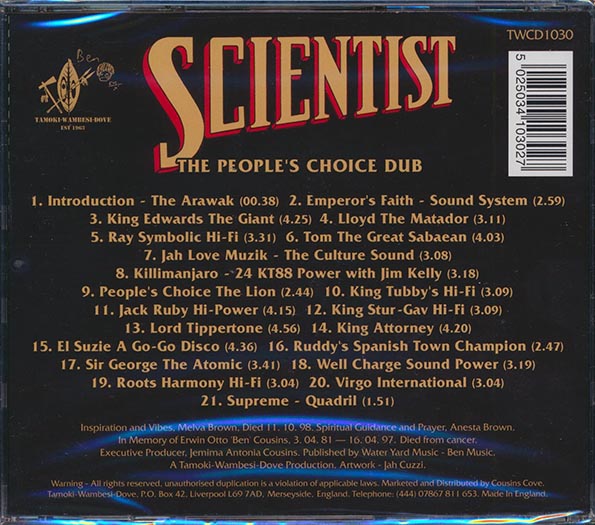 Scientist - The People's Choice Dub (CD)