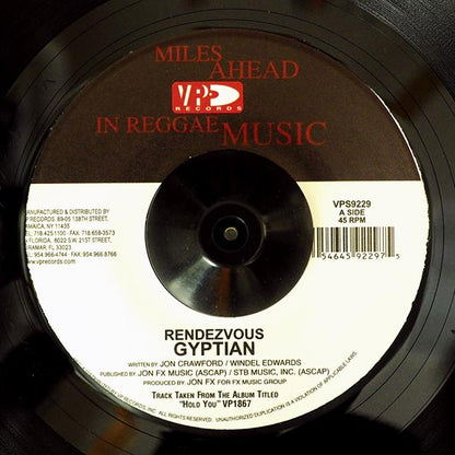 Gyptian - Rendezvous  /  Gyptian - Where You Belong (7")