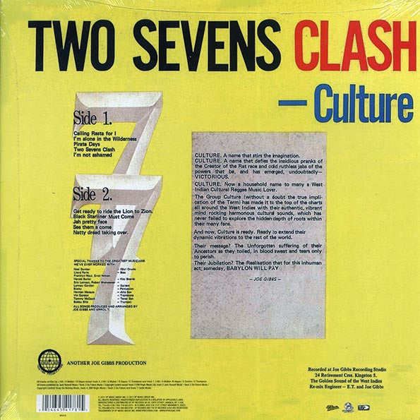 Culture - Two Sevens Clash (LP) - PureSound Records