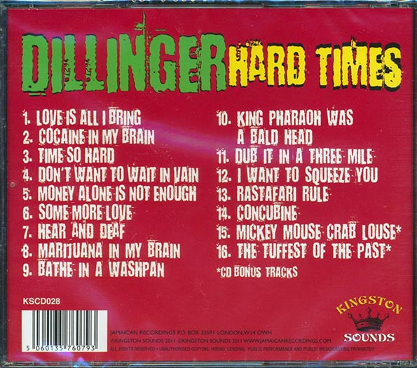 Dillinger - Hard Times (CD)