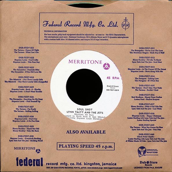 Henry Buckley - I'd Like To Know  /  Lynn Taitt & The Jets - Soul Shot (7")