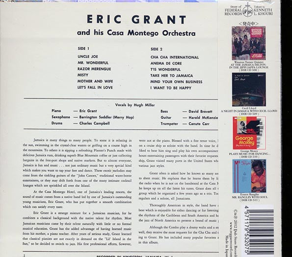 Eric Grant & His Casa Montego Orchestra - Cool At The Casa Montego (CD)