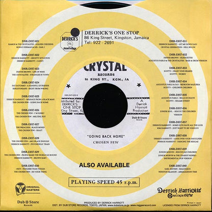 Derrick Harriott - Message From A Black Man  /  Chosen Few - Going Back Home (Japan) (7")