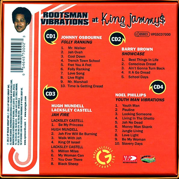 Hugh Mundell, Lacksley Castell, Barry Brown, Johnny Osbourne, Noel Phillips - Rootsman Vibrations At King Jammys (33 tracks) (CD)