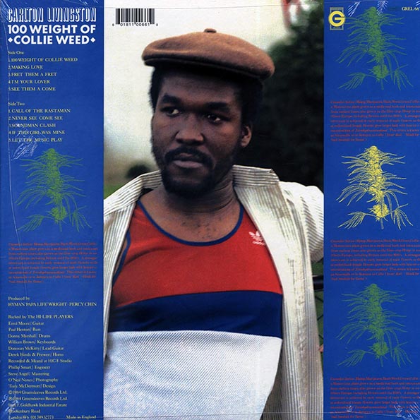 Carlton Livingston - 100 Weight Of Collie Weed (LP) - PureSound Records