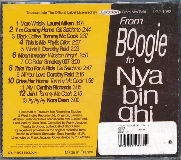 Phyllis Dillon, Girl Satchmo, Nora Dean, Etc. - Duke Reid Artists: From Boogie To Nyahbinghi (CD)