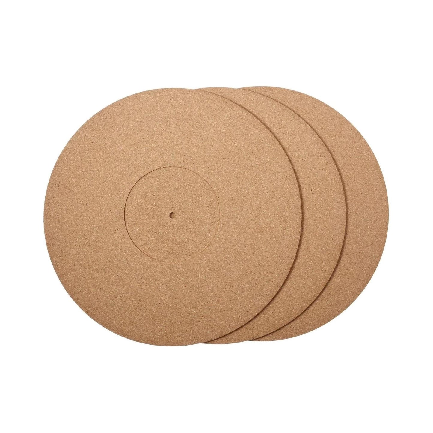 3-Pack 12" Cork Turntable Mats - 3Mm Thick, Noise-Reducing Vinyl LP Platter Mats - PureSound Records
