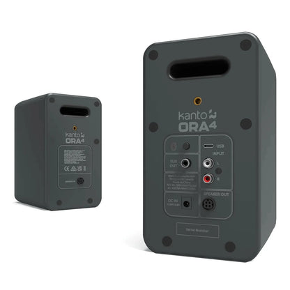 ORA4 Powered Bluetooth Desktop Speakers - Pair (Matte Grey) - PureSound Records